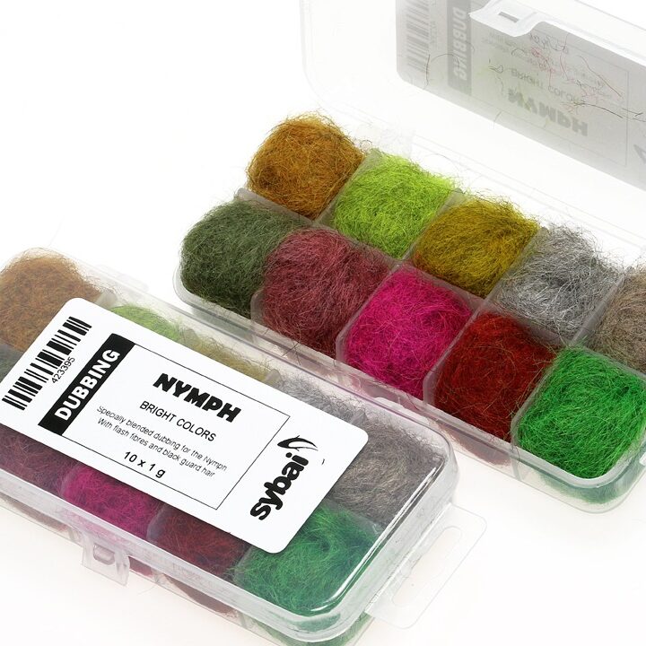 Sybai Nymph Dubbing Box Bright Colors