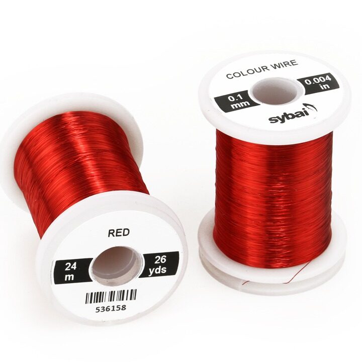 Spalvota viela 0.1mm - Sybai - Red