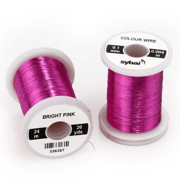 Spalvota viela 0.1mm - Sybai - Bright Pink