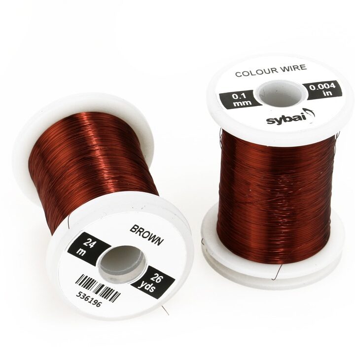 Spalvota viela 0.1mm - Sybai - Brown
