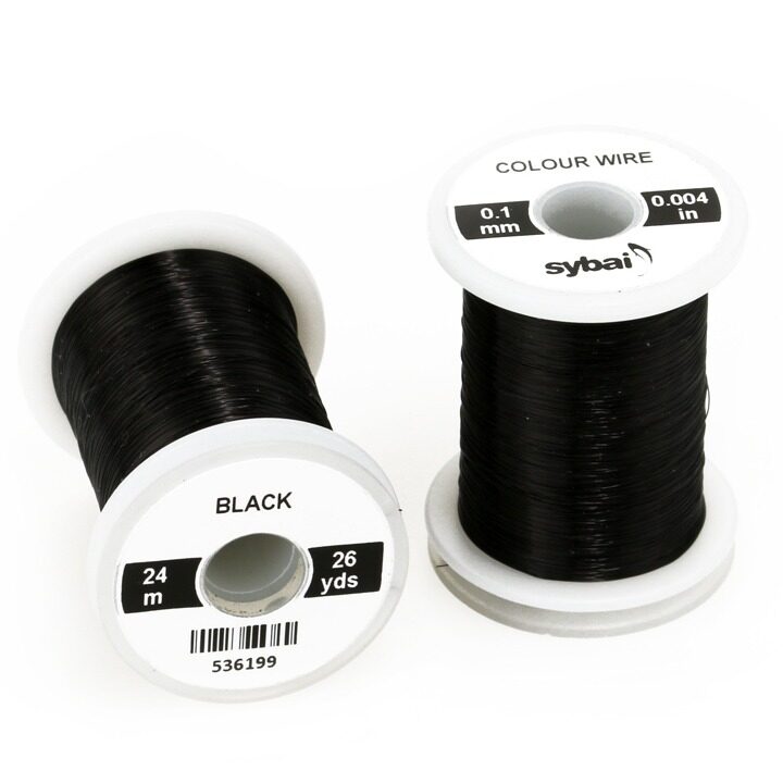 Spalvota viela 0.1mm - Sybai - Black