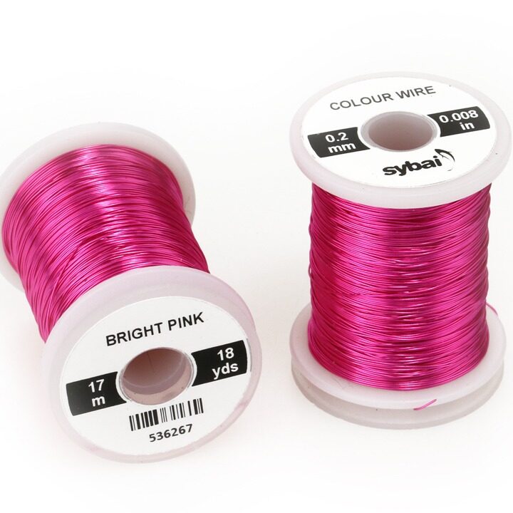 Spalvota viela 0.2mm - Sybai - Bright Pink