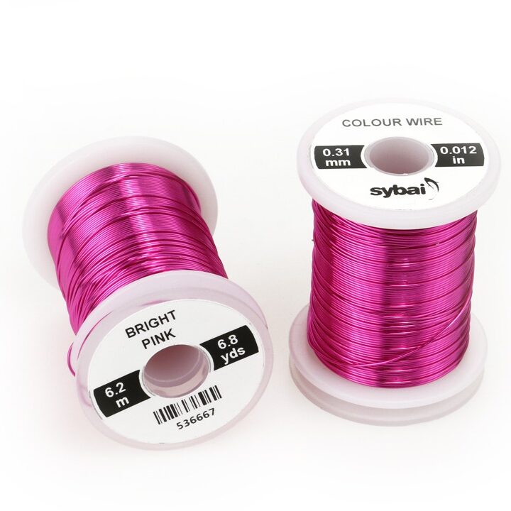 Spalvota viela 0.3mm - Sybai - Bright Pink