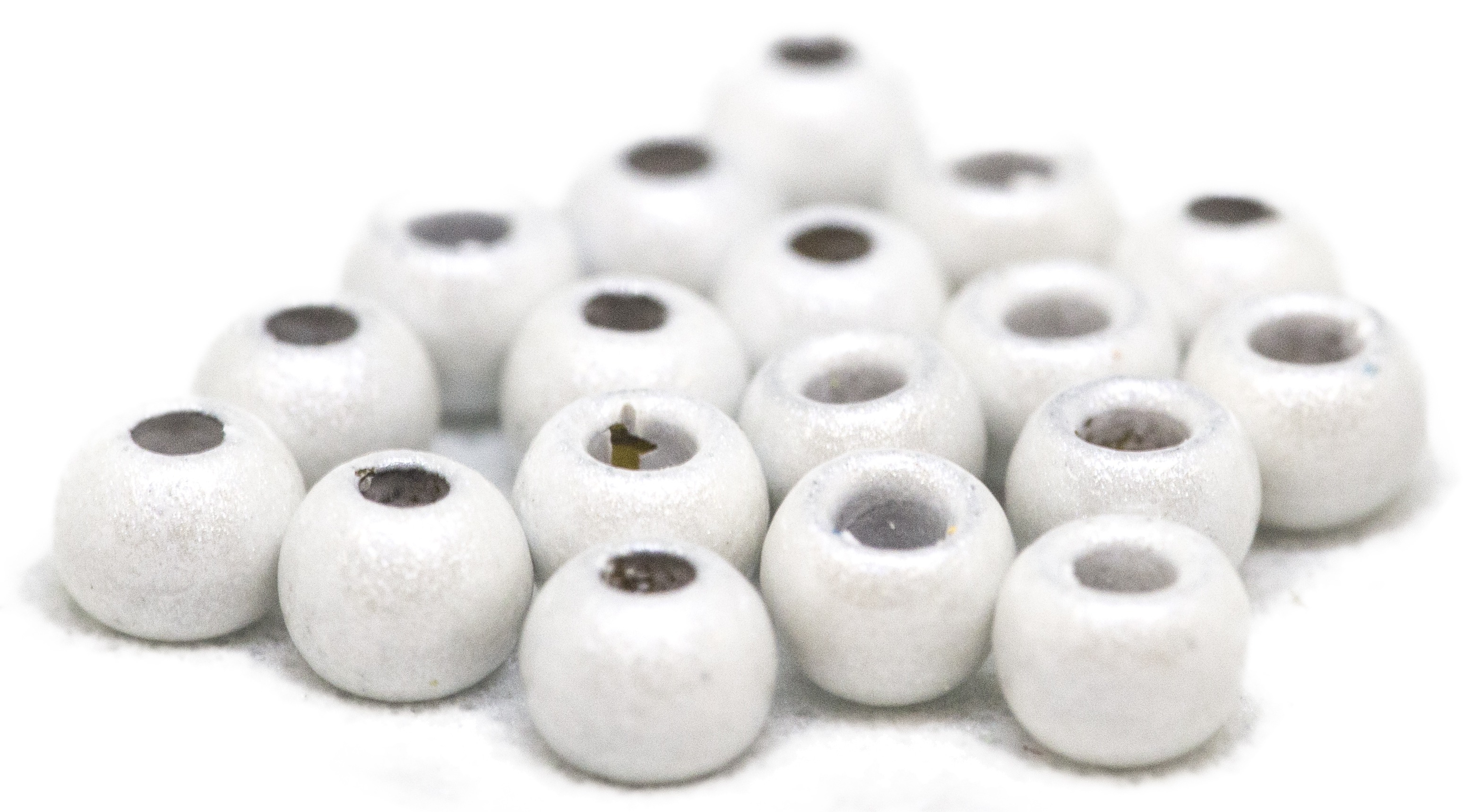 Brass Beads 3.2mm - White