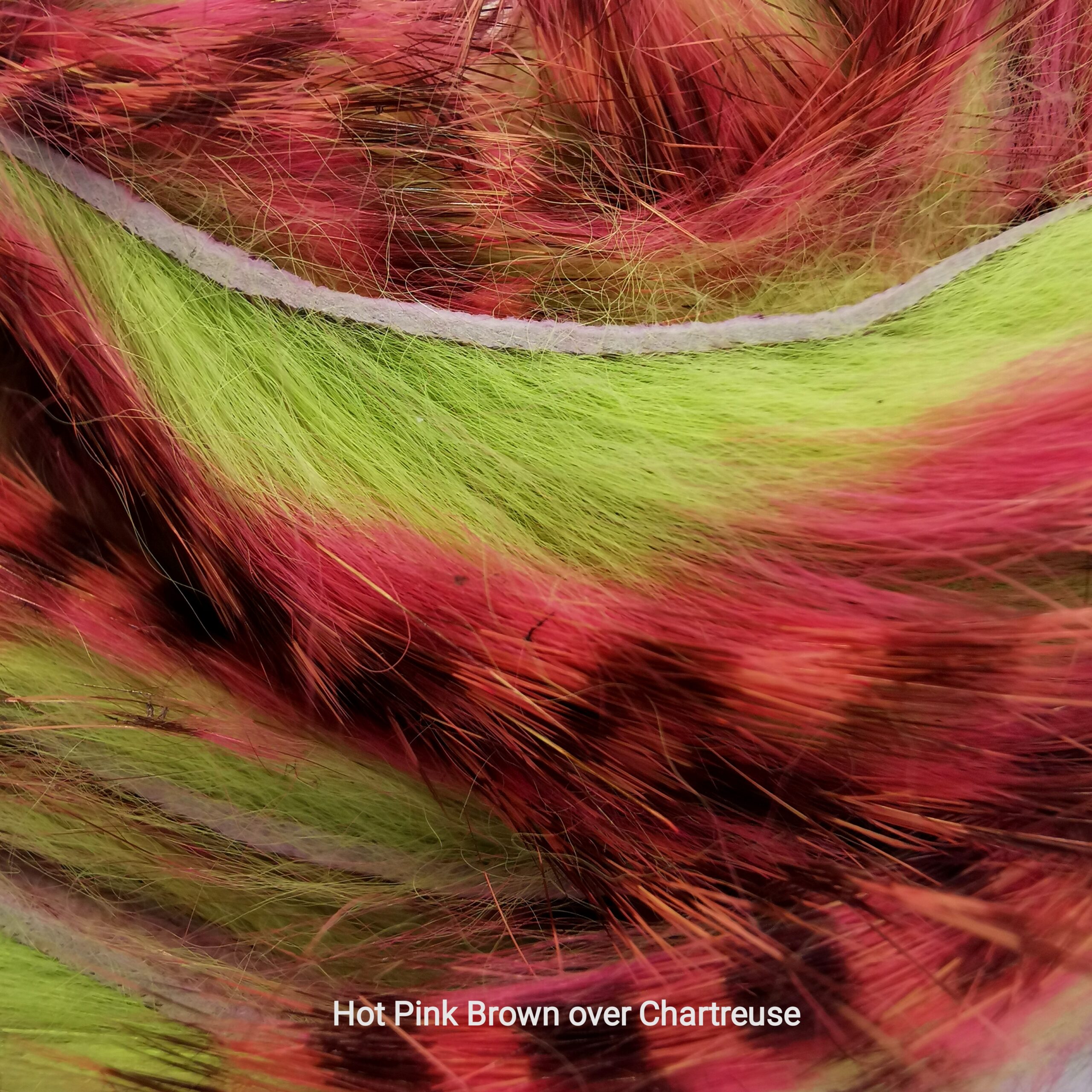 Zonkeris spalvotas - Hareline - Hot Pink Brown over Chartreuse