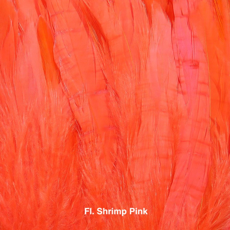 Hareline Schlappen 5-7" - Fl. Shrimp Pink