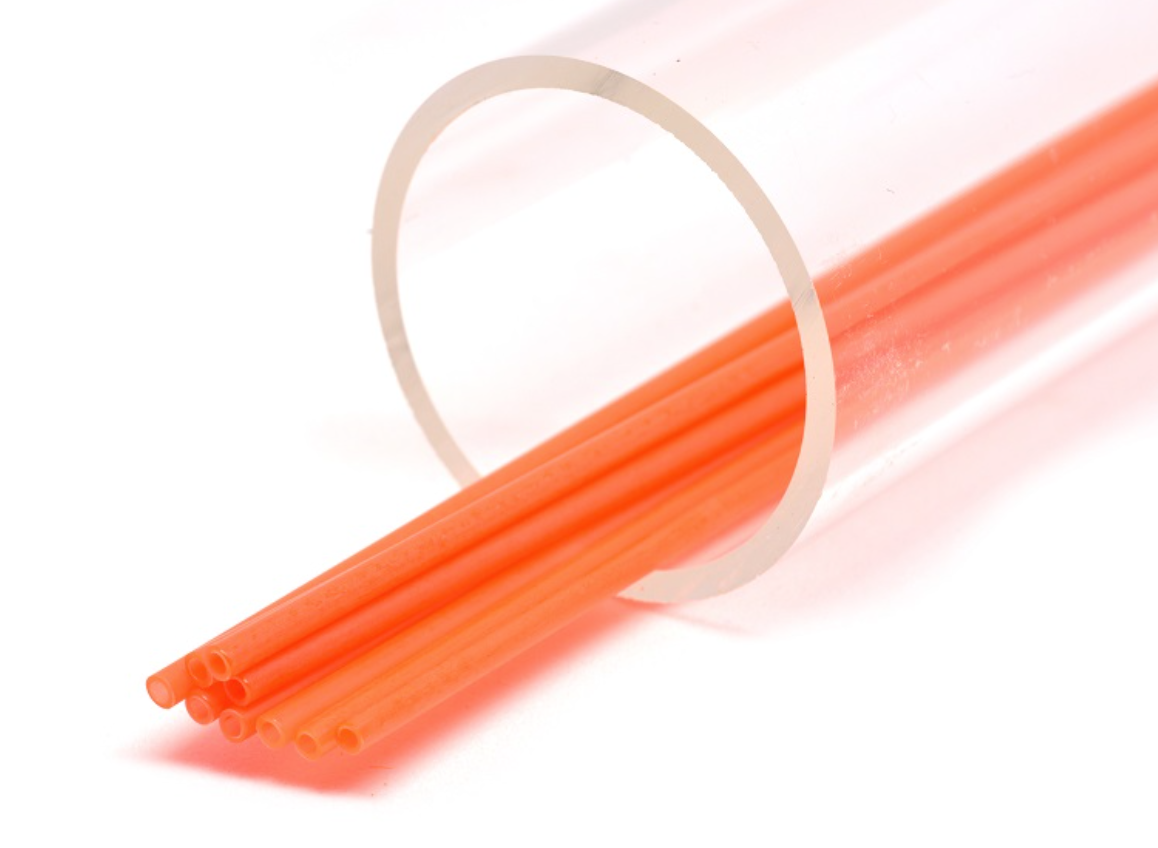 Future Fly Tube 3mm - Fl. Orange Transparent