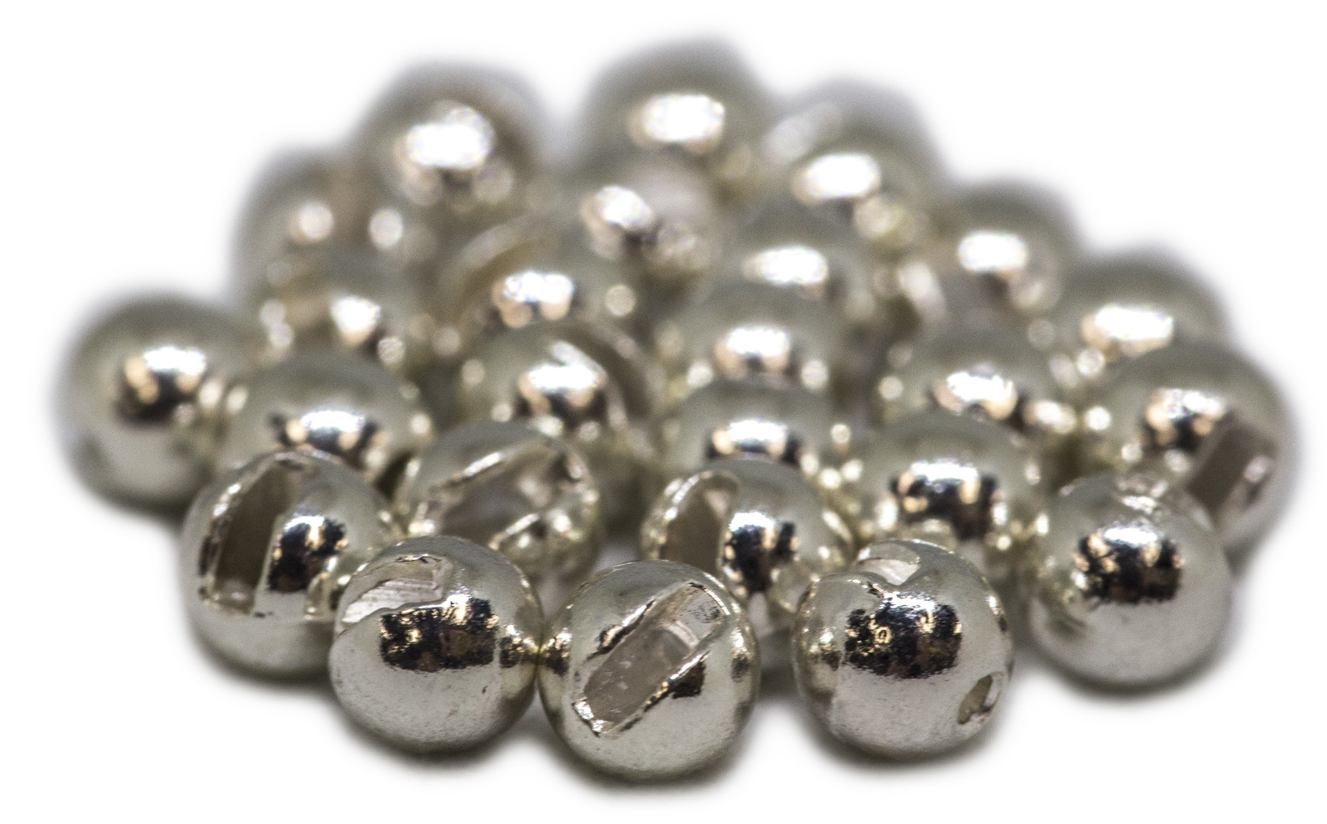 Tungsten Slotted Beads 2.4mm - Silver