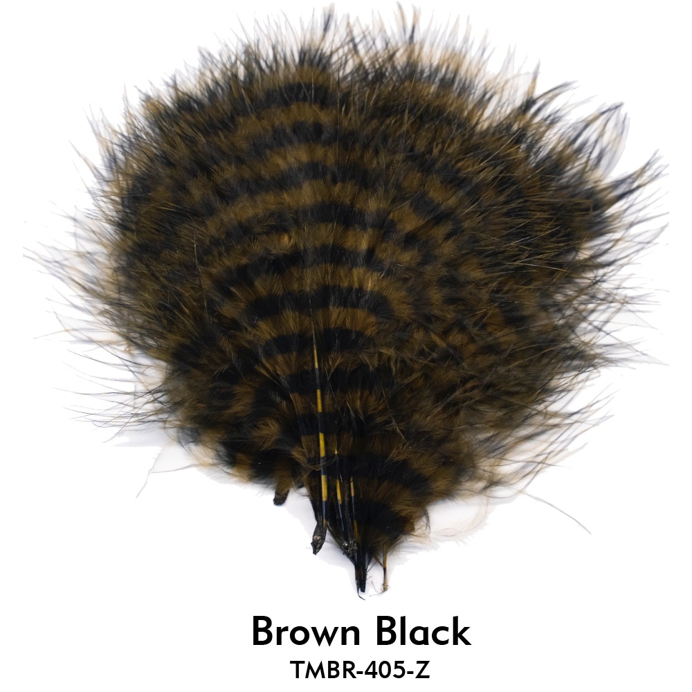 Barred Turkey Marabou - Brown Black