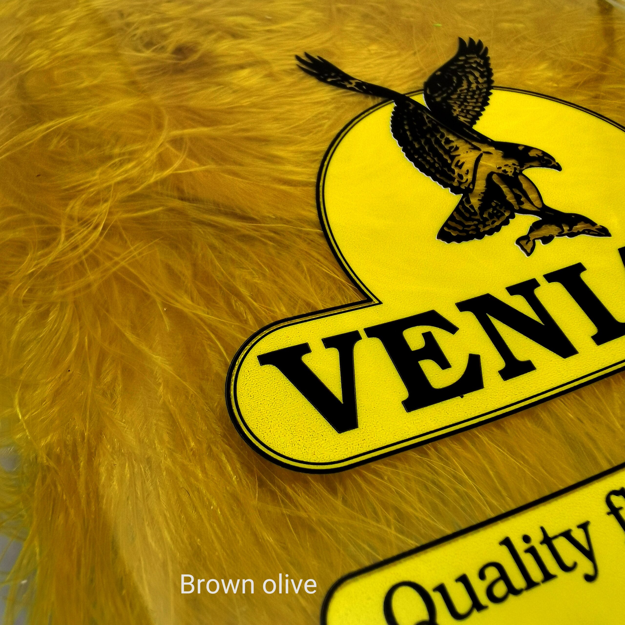 Veniard Turkey Large Marabou - Brown Olive