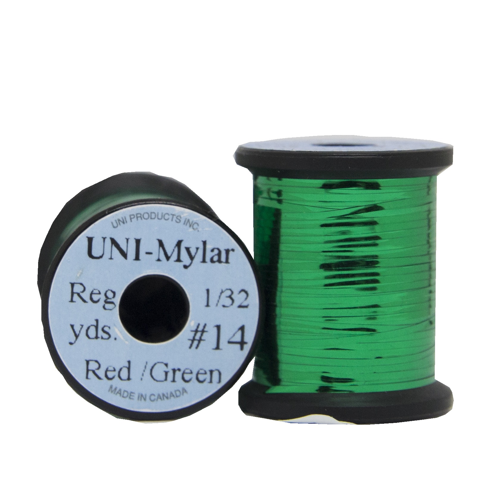 UNI Mylar Tinsel - Green - Red #14