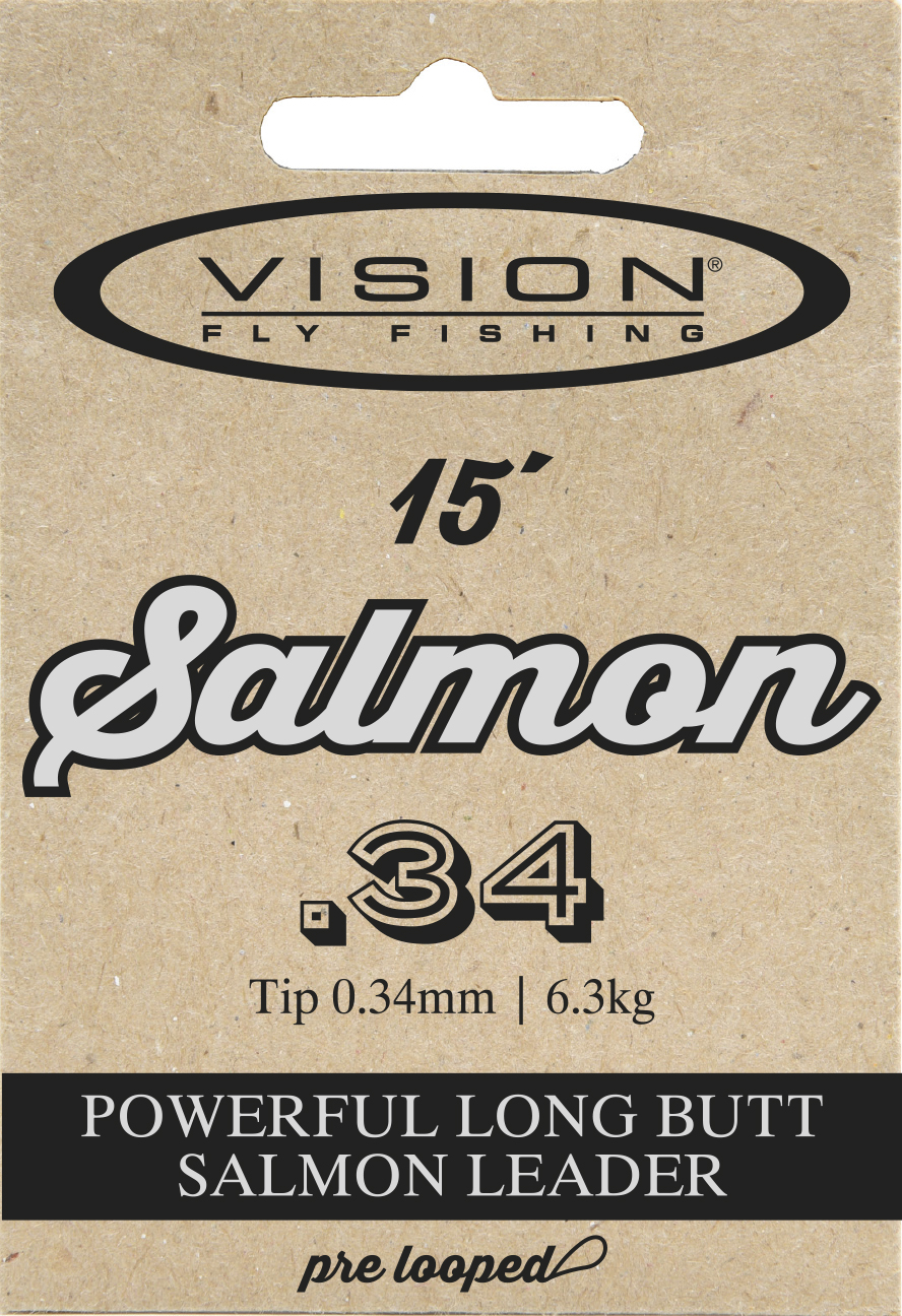 VISION Salmon 15ft - VSL34 Muselinis pavadėlis Vision Salmon 034/15ft