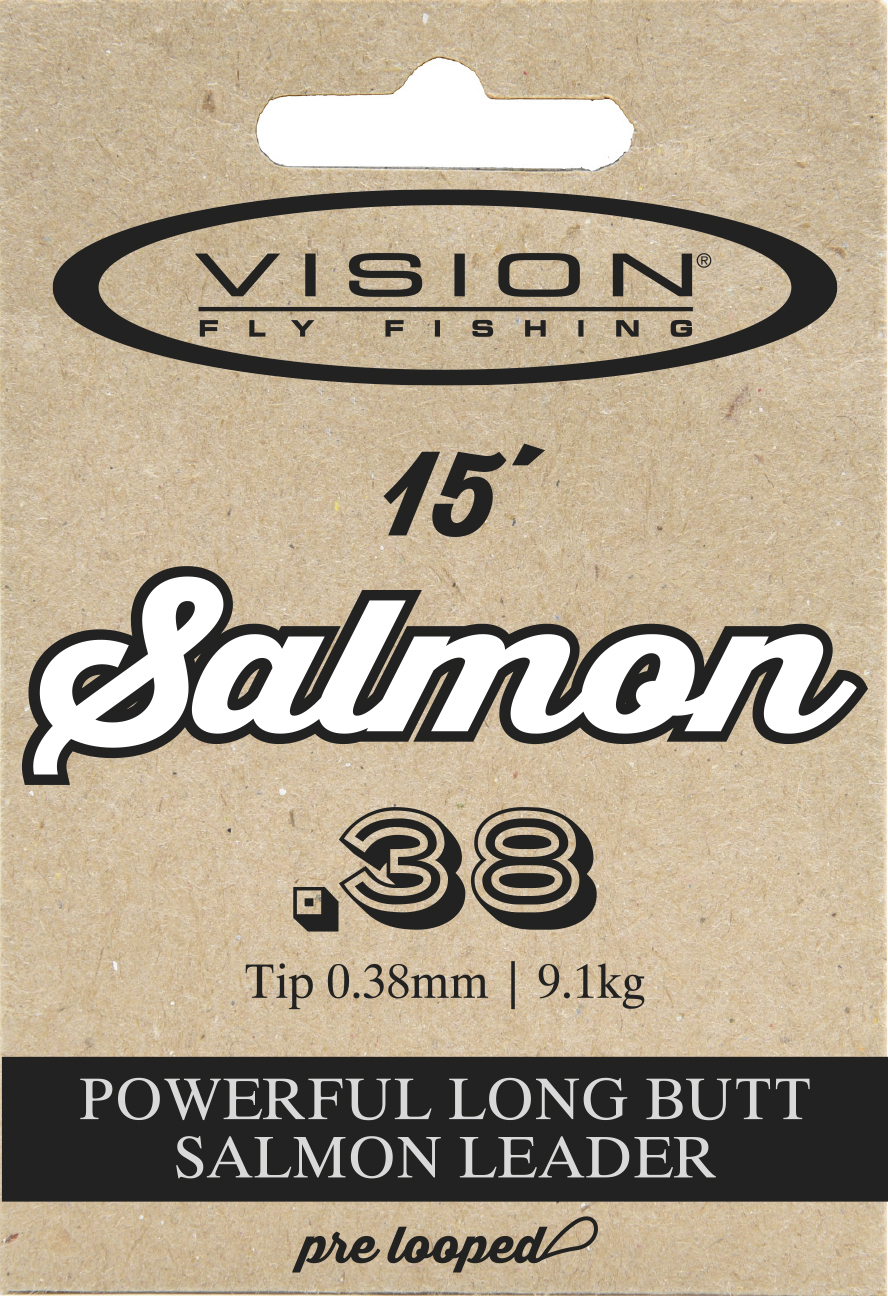 VISION Salmon 15ft - VSL38 Muselinis pavadėlis Vision Salmon 038/15ft